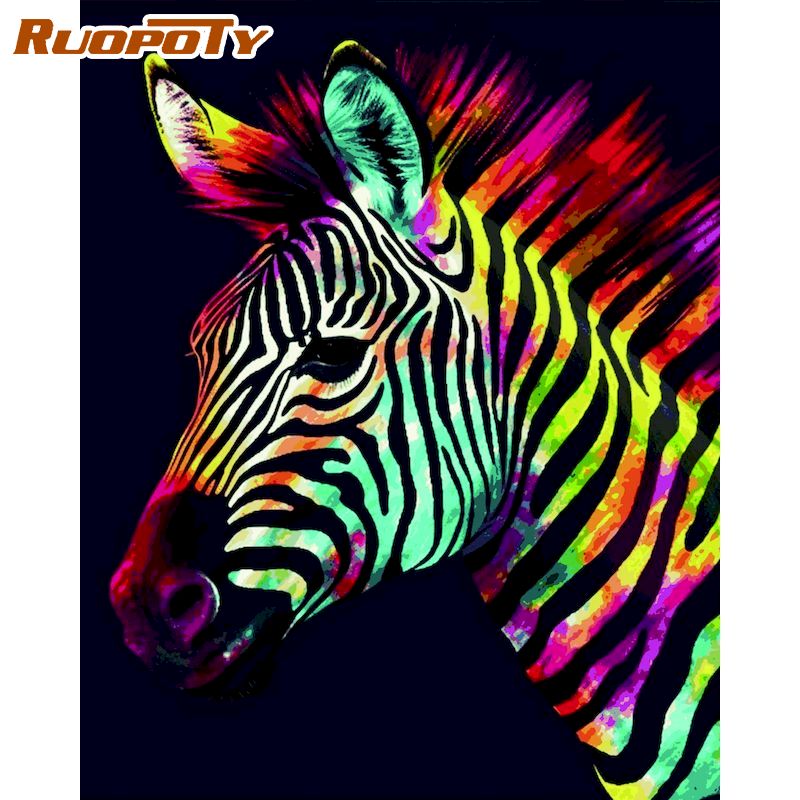 Art Craft Zebra - ชุดภาพวาดเพชร 5 มิติ สำหรับผู้ใหญ่ อุปกรณ์ศิลปะ รูปภาพม้าลาย