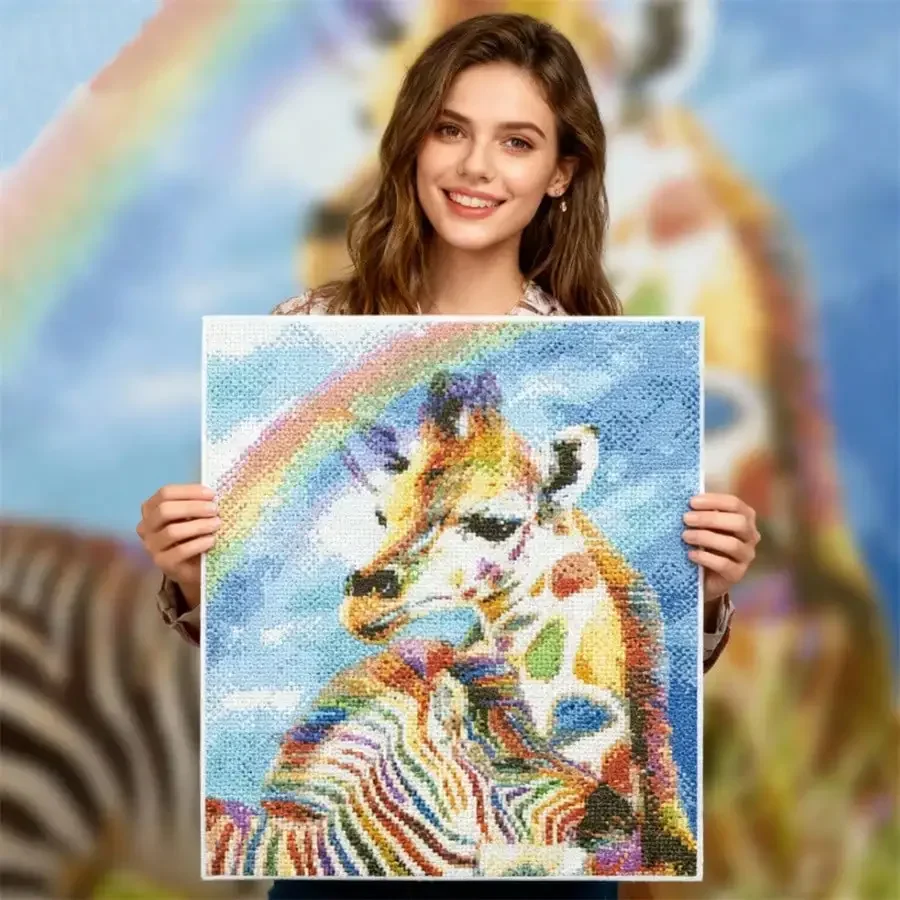 Art Craft Zebra - ชุดงานฝีมือ DIY ลายยีราฟ ซีบร้า สำหรับผู้ใหญ่ ชุดปักครอสติช