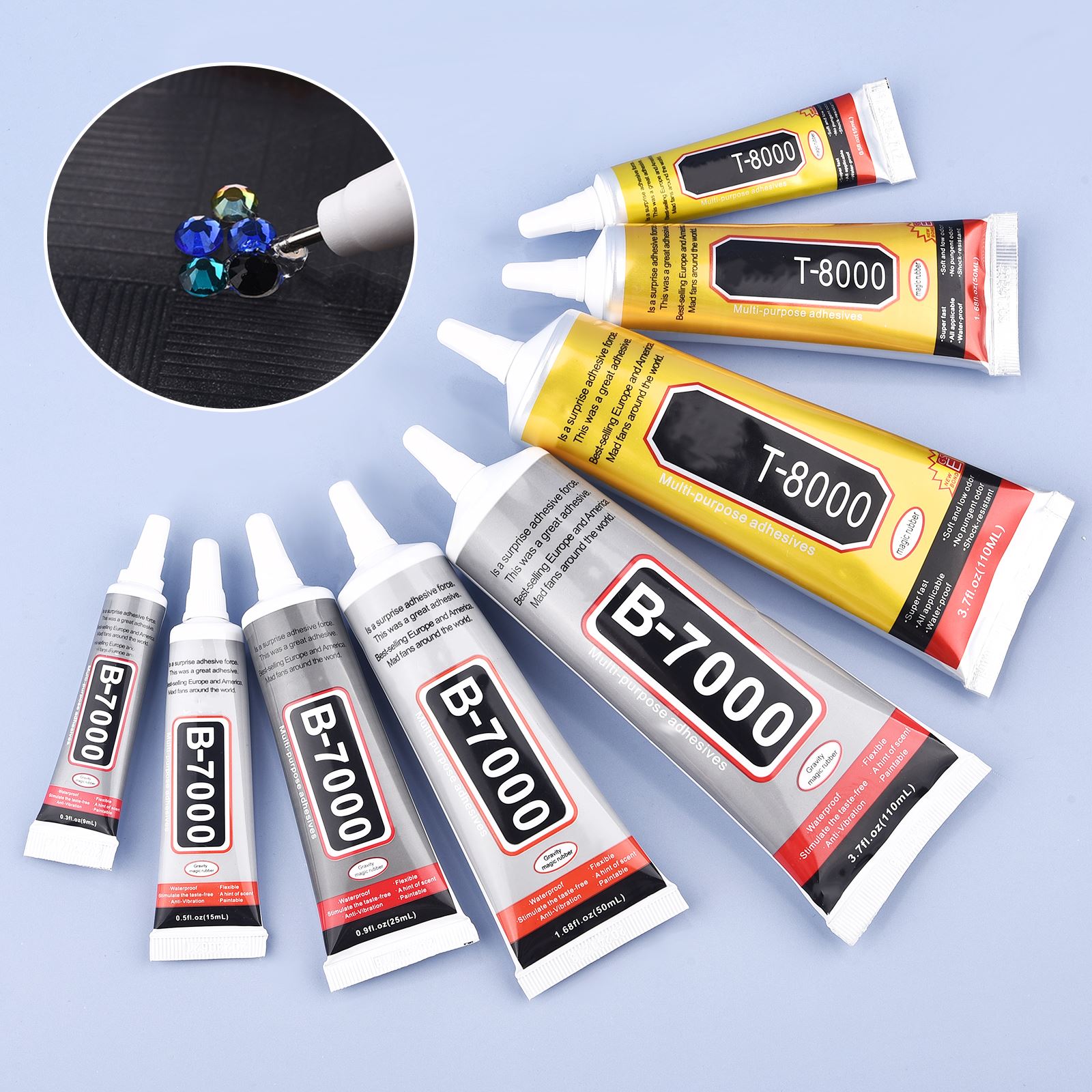 Art Craft Glue - 9/15/50/110ml B-7000 กาว T-8000 กาวอีพ็อกซี่เรซิ่นซ่อมโทรศัพท์มือถือหน้าจอสัมผัสกาวเครื่องประดับหัตถกรรมกาวกาว
