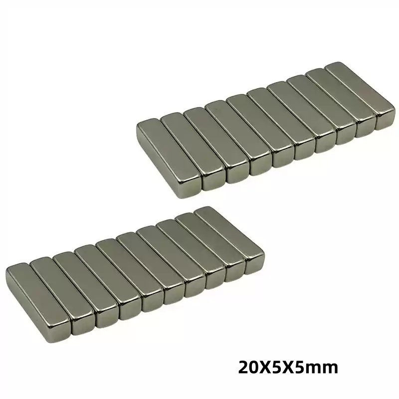 Art Craft Magnet - แม่เหล็กนีโอไดเมียม N35 ขนาด 20x5x5 มม. แม่เหล็กทรงสี่เหลี่ยมบางพิเศษ