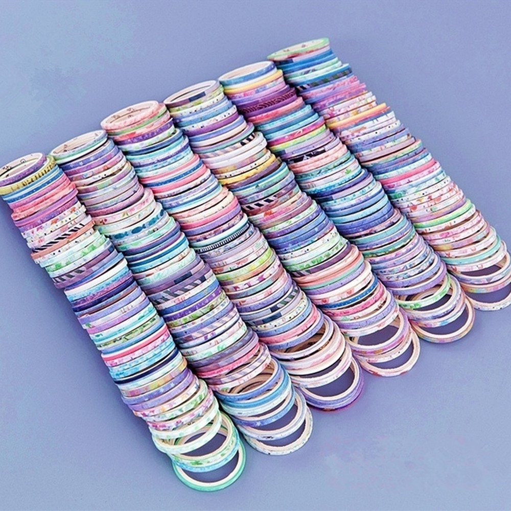 Washi Tape Rolls - 20/50ม้วนเทป Washi,ฟอยล์ทอง Skinny ตกแต่ง Washi เทป3มม.DIY