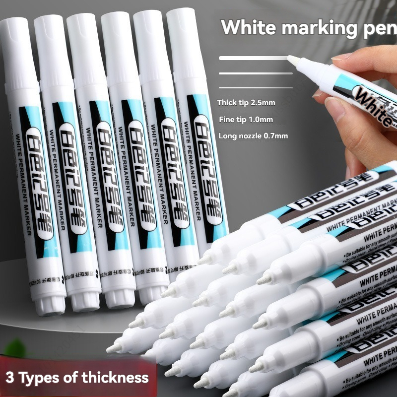Illustration Marker Set - 20 ชิ้น ปากกามาร์กเกอร์สีขาวแบบถาวร ชุดปากกา 0.7/1.0/2.5/45 มม.