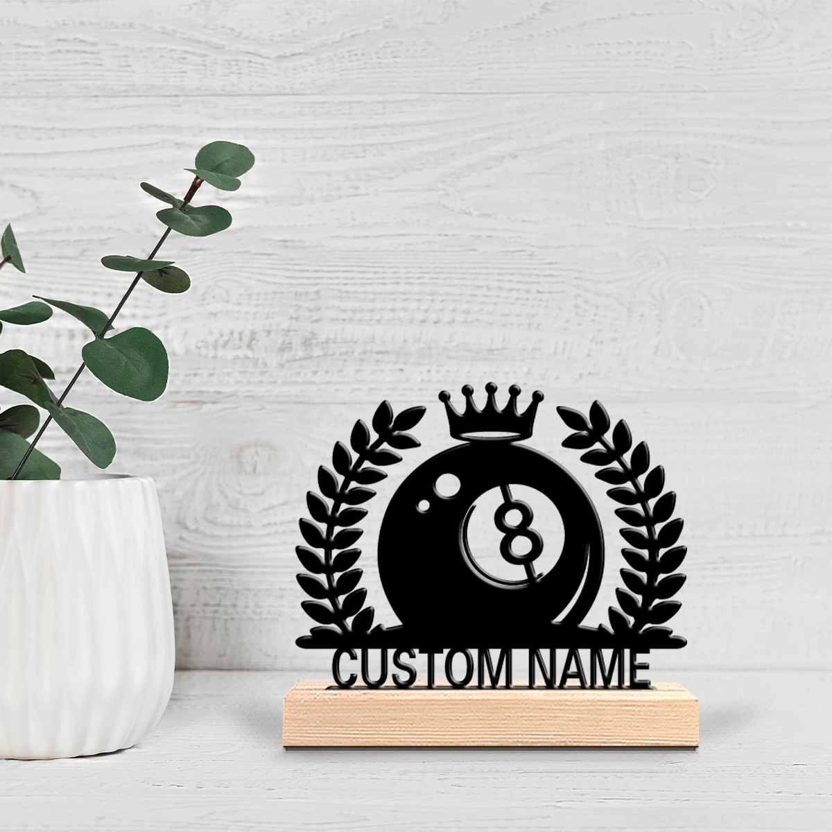 Art Craft Names - งานศิลปะรูปปั้นโลหะโบว์ลิ่งสมัยใหม่ 1 ชิ้น ปรับแต่งชื่อได้ พร้อมฐานไม้ สำหรับตกแต่งโต๊ะทำงาน