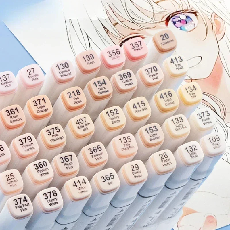 Illustration Marker Set - 6/12/24/30 สีผิว Dual Headed marker ชุดวาดภาพวาด