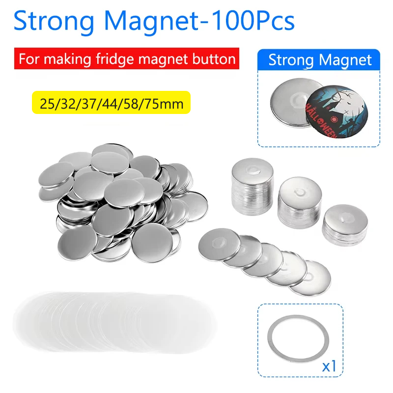 Art Craft Magnet - ชุดอุปกรณ์ทำป้ายแม่เหล็กติดตู้เย็น 50/100 ชิ้น สำหรับงานศิลปะและงานฝีมือ ขนาด 25-75