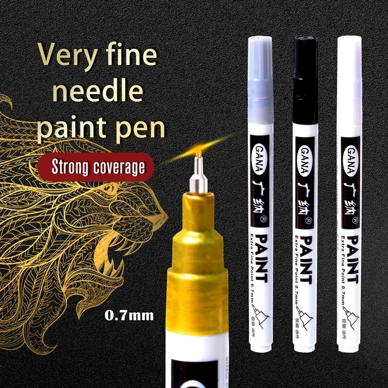 Illustration Marker Set - ปากกาเพ้นท์สีน้ำมัน 4 ด้าม/ชุด สีขาว สีดำ แบบถาวร