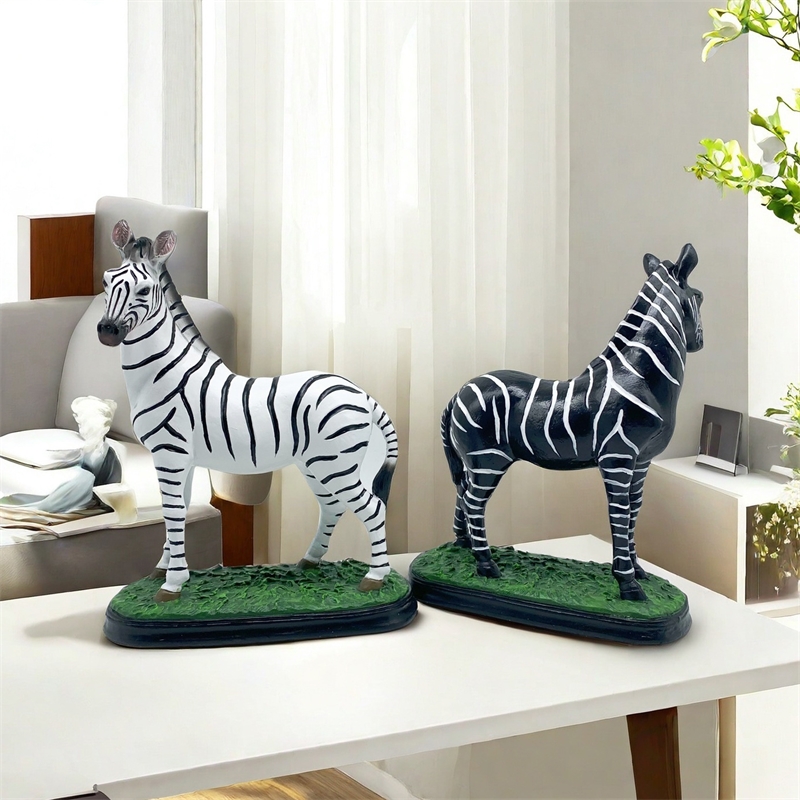 Art Craft Zebra - ศิลปะ ZEBRA ประติมากรรม Handmade เรซิ่นหัตถกรรมสําหรับ Entryway