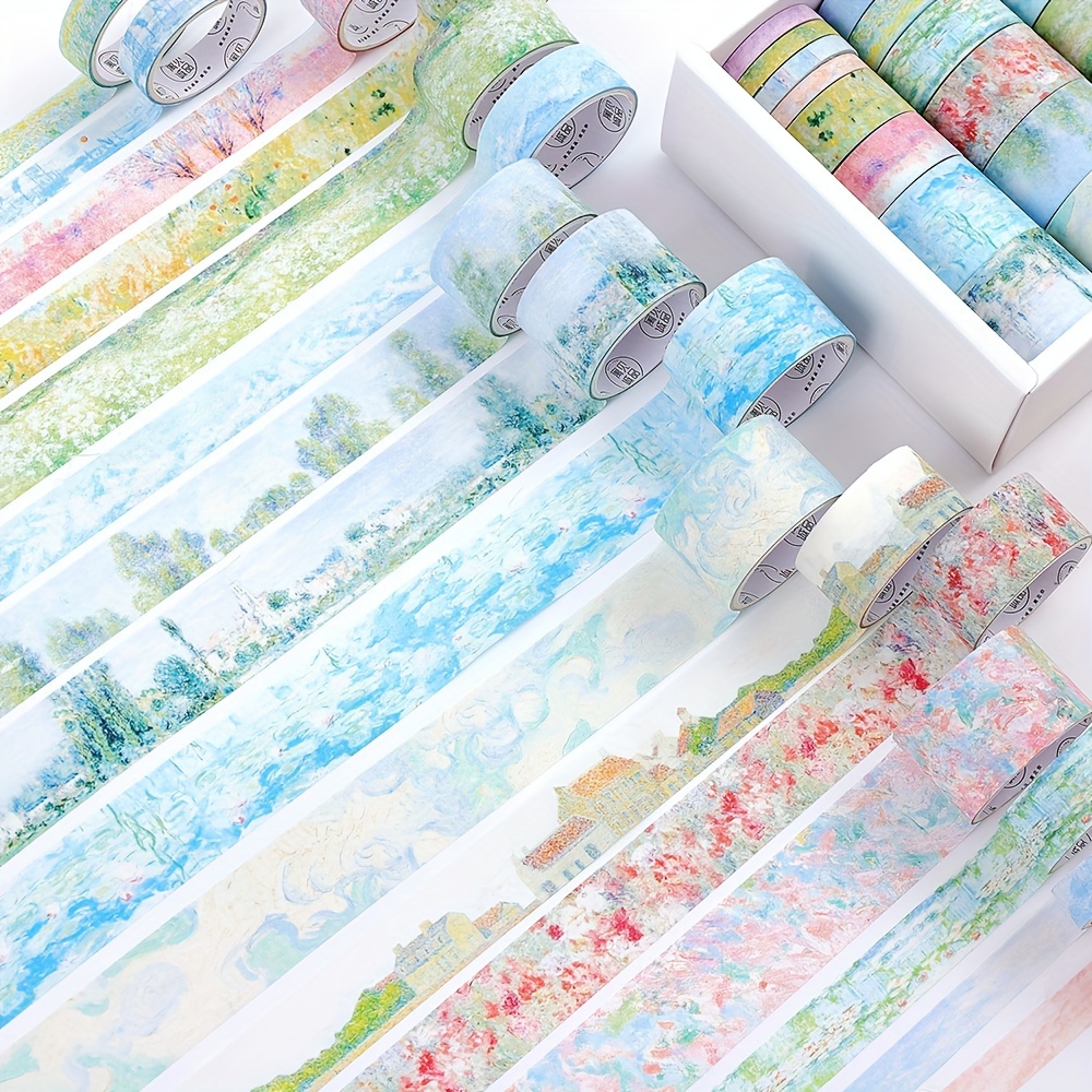 Washi Tape Rolls - ชุดเทปวาชิลายวินเทจ 20 ม้วน 5 ขนาด กว้าง
