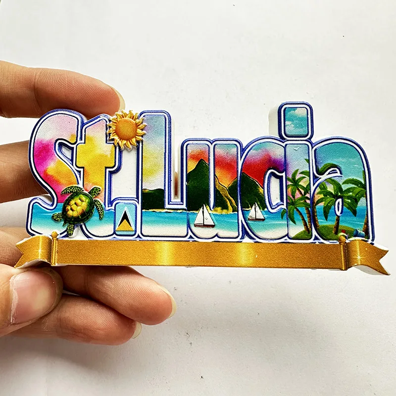 St. Lucia West Indies, Beach 3 - Art Craft Magnet บทวิจารณ์และราคา