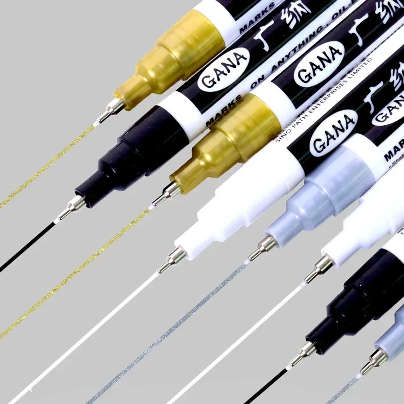 4 ชิ้น/เซ็ตน้ํามันสีขาวสีดําถา - Illustration Marker Set บทวิจารณ์และราคา