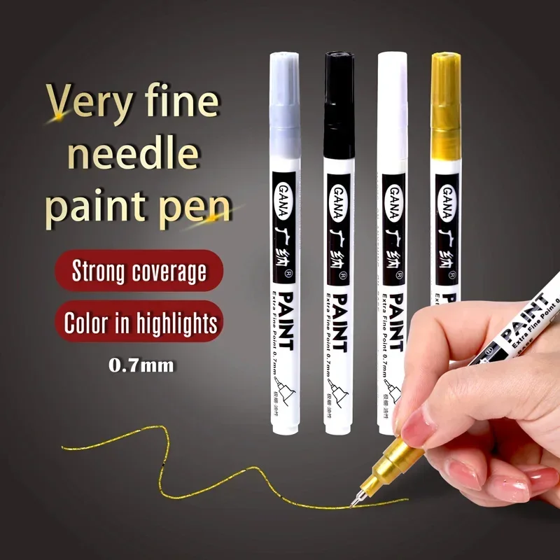 4 ชิ้น/เซ็ตน้ํามันสีขาวสีดําถา - Illustration Marker Set บทวิจารณ์และราคา