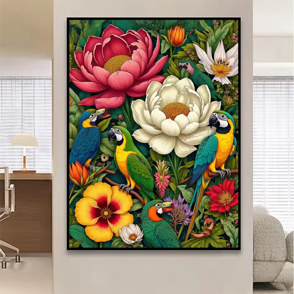 ภาพเพชรปักลายใหม่ล่าสุด นกแก้ว - Art And Craft Jungle บทวิจารณ์และราคา