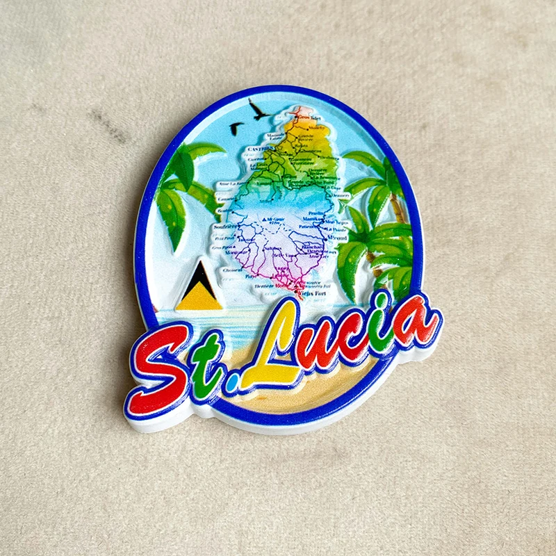 Saint Lucia ของที่ระลึกการท่อง - Art Craft Magnet บทวิจารณ์และราคา