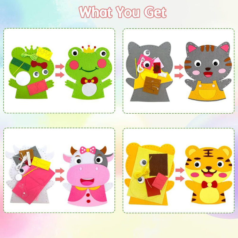 น่ารักการ์ตูนสัตว์หุ่นมือเด็ก  - Art Craft 3 Year Old บทวิจารณ์และราคา