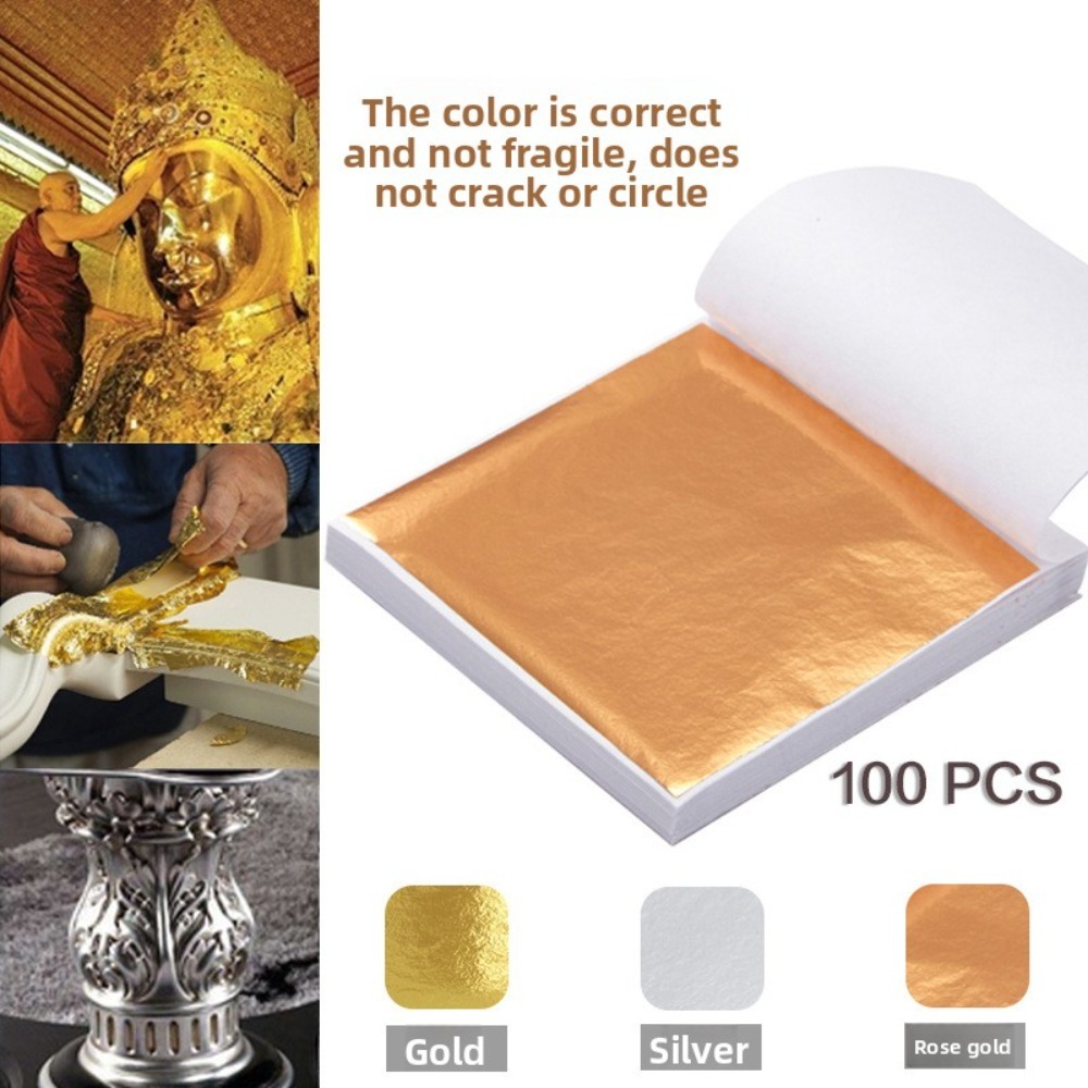 กระดาษฟอยล์สีทอง 100 แผ่น ชิ้น - Art Craft Easy With Paper บทวิจารณ์และราคา