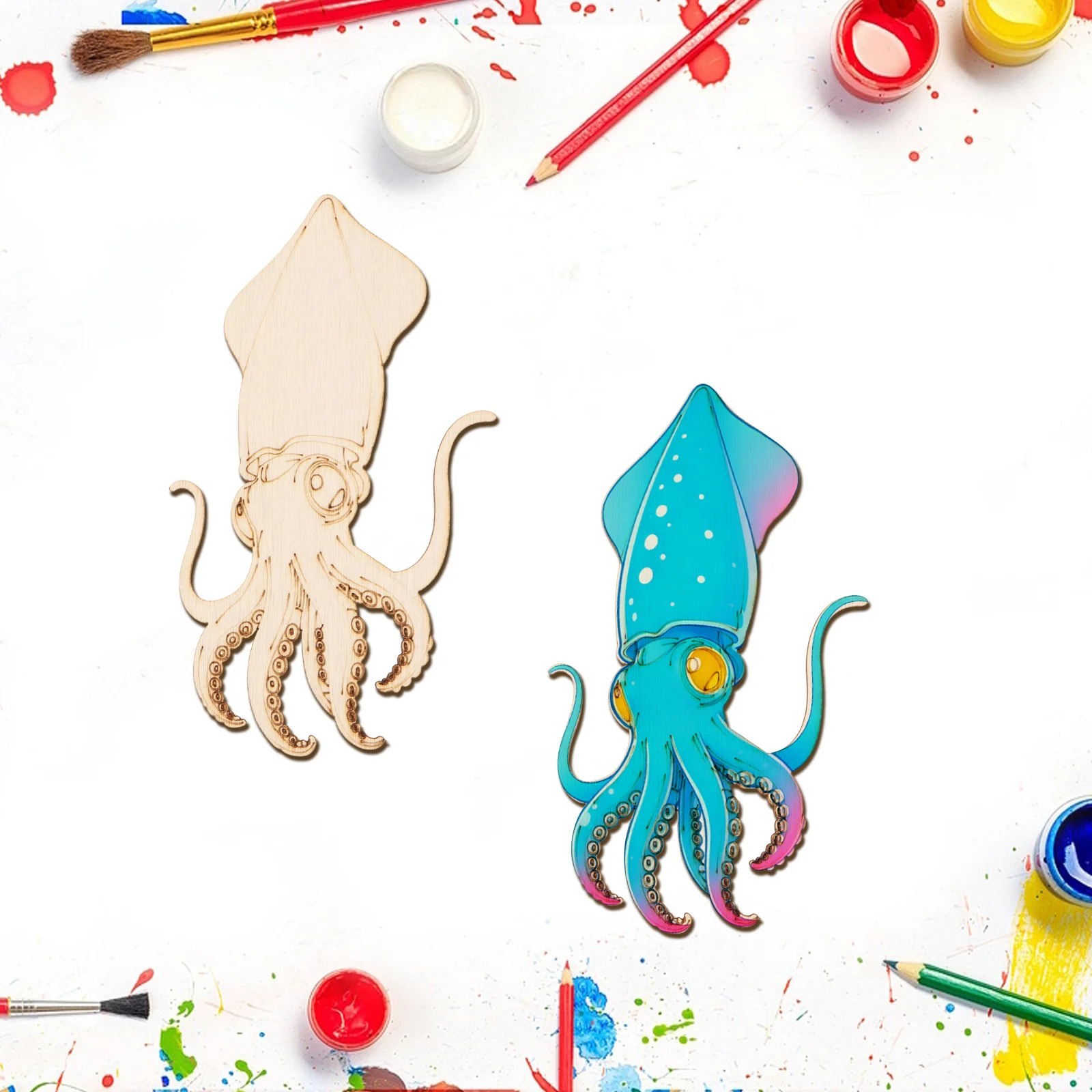 ชุดงานฝีมือไม้รูปปลาหมึกยักษ์  - Art Craft & Architecture บทวิจารณ์และราคา