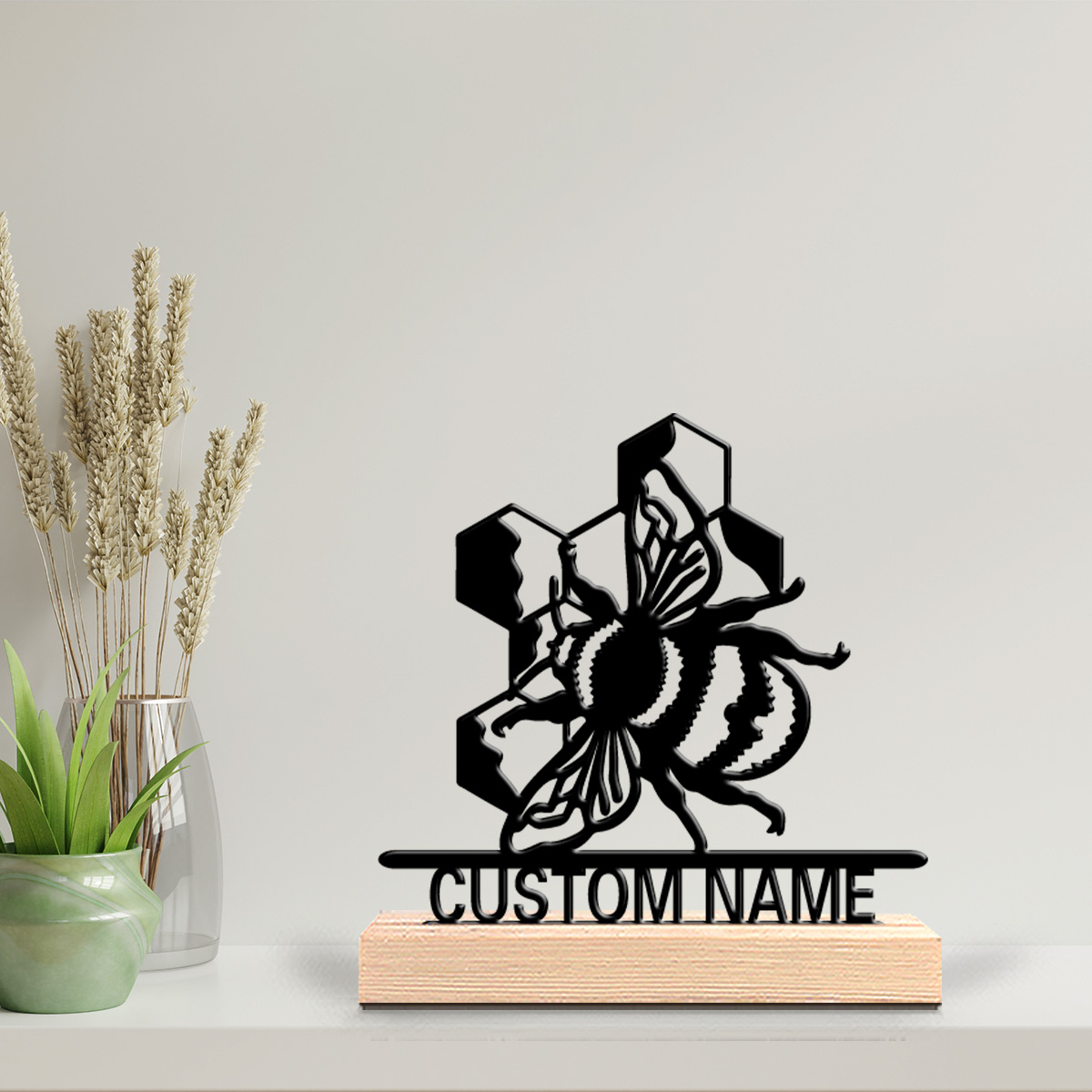 รูปปั้นผึ้งโลหะแบบเรียบง่าย 1  - Art Craft Names บทวิจารณ์และราคา
