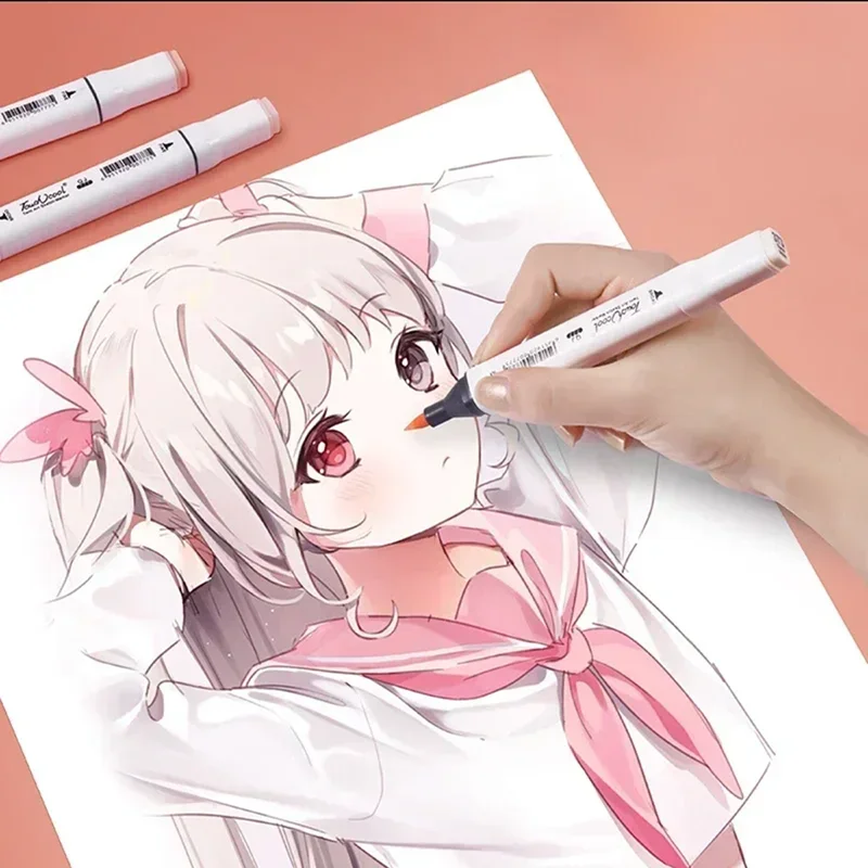 6/12/24/30 สีผิว Dual Headed m - Illustration Marker Set บทวิจารณ์และราคา