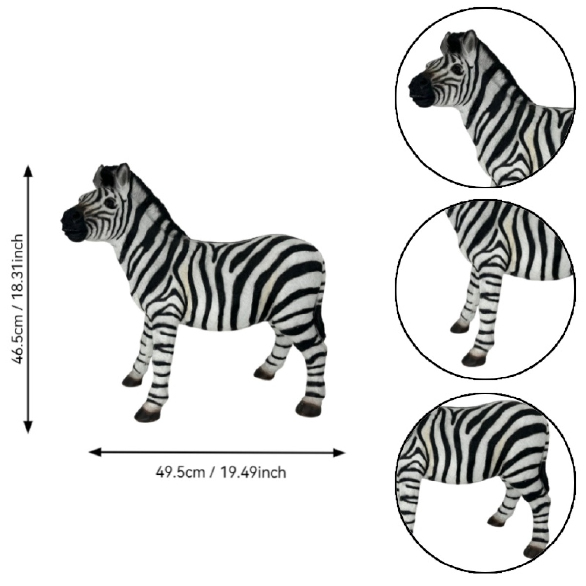 รูปปั้นม้าลายจำลองสำหรับตกแต่ง - Art Craft Zebra บทวิจารณ์และราคา