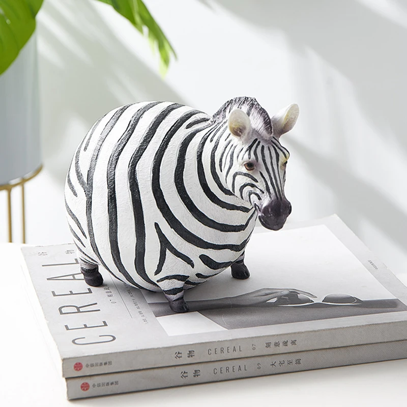 รูปปั้นม้าลายอ้วนน่ารักสไตล์นอ - Art Craft Zebra บทวิจารณ์และราคา
