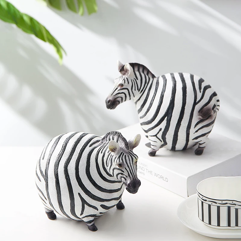 รูปปั้นม้าลายอ้วนน่ารักสไตล์นอ - Art Craft Zebra บทวิจารณ์และราคา