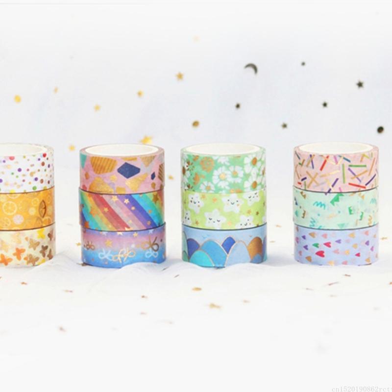D5BB 12 ม้วนกระดาษตกแต่งเทป 15 - Art Craft Journal บทวิจารณ์และราคา